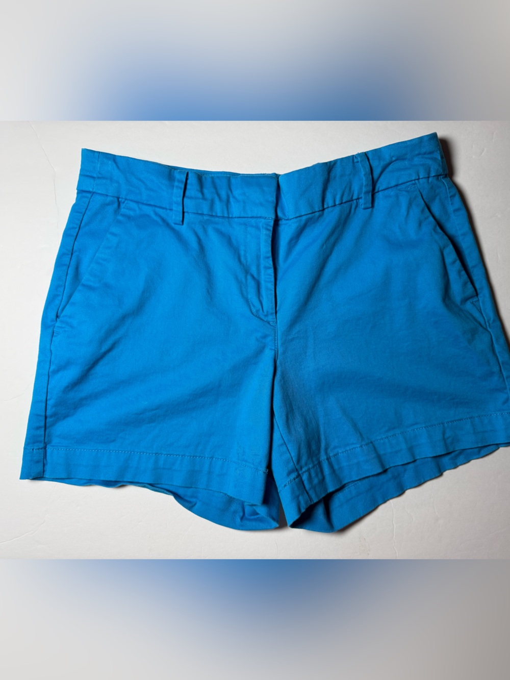 Nautica Turquoise Stretch Chino Shorts Women’s size 6 Mid Rise Cotton 5” Inseam